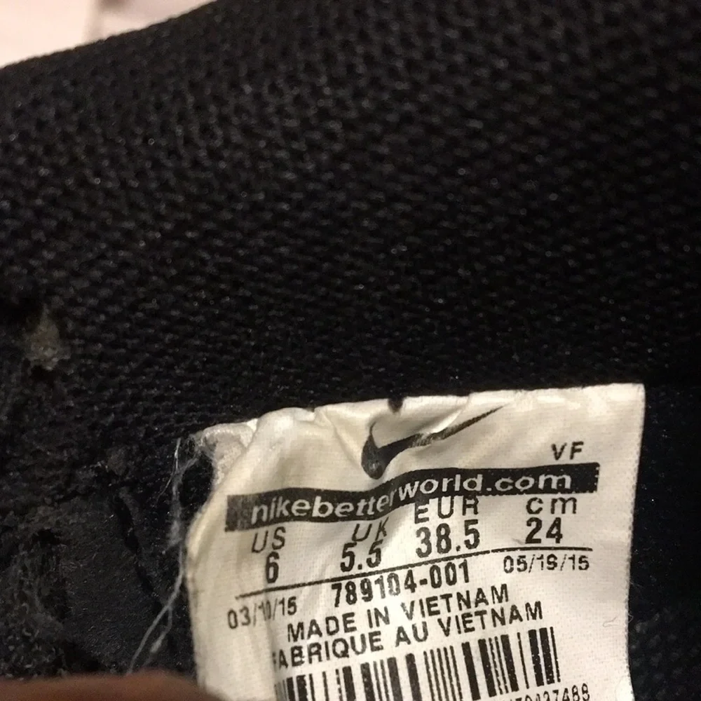 Rare! Nike Air Force 1 womens Low Independence Day Black 789204-101 size 6